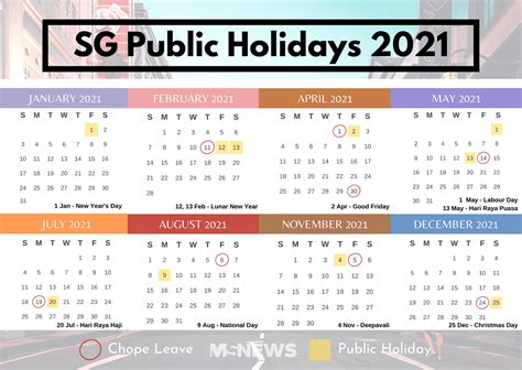 singapore public holiday calendar